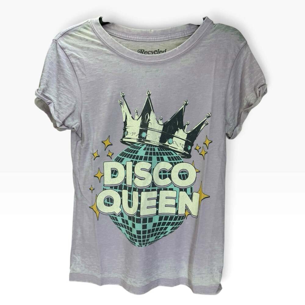 NWOT Recycled Karma Disco Queens Short Sleeve Burnout T-Shirt Womens XS